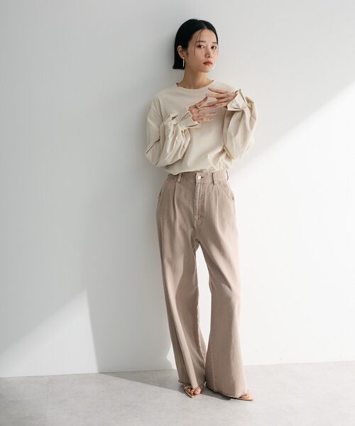 Green Parks(グリーンパークス)の「カラーピグメントパンツ(その他パンツ・レディース・カーキ/ブラウン/ライトグレー・FREE)」の4枚目の写真