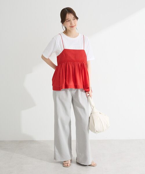 Green Parks(グリーンパークス)の「カラーピグメントパンツ(その他パンツ・レディース・カーキ/ブラウン/ライトグレー・FREE)」の6枚目の写真