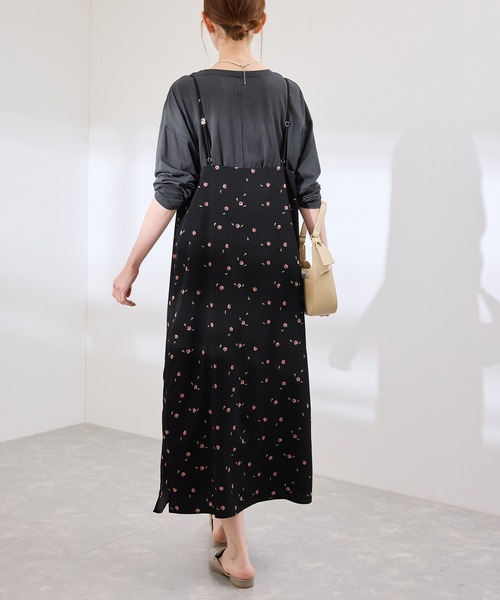 ROPE' PICNIC(ロペピクニック)の「プチローズアソートキャミワンピース(ワンピース・レディース・チャコールグレー/ブラック/キナリ・38)」の7枚目の写真