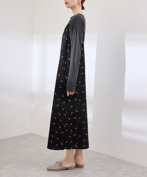 ROPE' PICNIC(ロペピクニック)の「プチローズアソートキャミワンピース(ワンピース・レディース・チャコールグレー/ブラック/キナリ・38)」の21枚目の写真