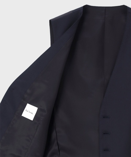 Paul Smith（ポールスミス）の「ナチュラルストレッチウール 6ボタンベスト / 553004 790N（スーツベスト・メンズ・ブラック/ネイビー/ダークグレー・MEDIUM/LARGE/X-LARGE）」の4枚目の写真
