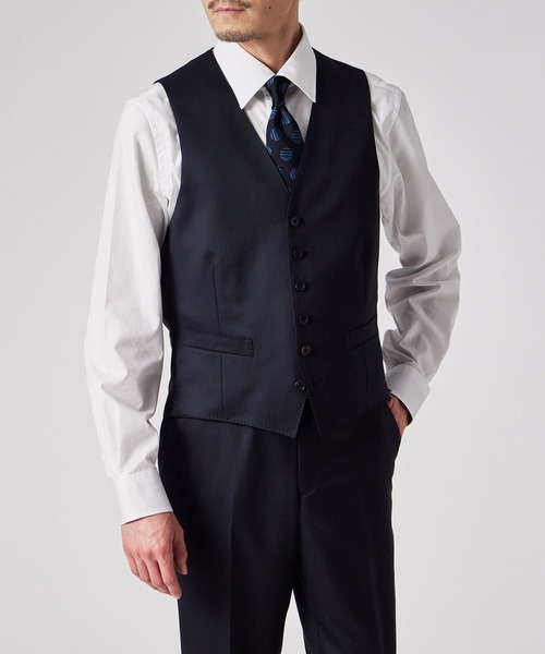 Paul Smith（ポールスミス）の「ナチュラルストレッチウール 6ボタンベスト / 553004 790N（スーツベスト・メンズ・ブラック/ネイビー/ダークグレー・MEDIUM/LARGE/X-LARGE）」の13枚目の写真