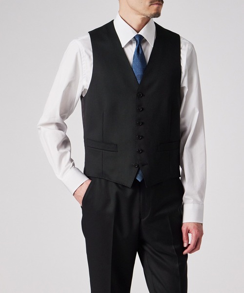 Paul Smith（ポールスミス）の「ナチュラルストレッチウール 6ボタンベスト / 553004 790N（スーツベスト・メンズ・ブラック/ネイビー/ダークグレー・MEDIUM/LARGE/X-LARGE）」の16枚目の写真