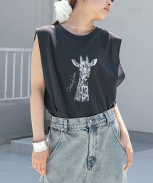 KBF | ノースリーブプリントカットソー(Tシャツ/カットソー)