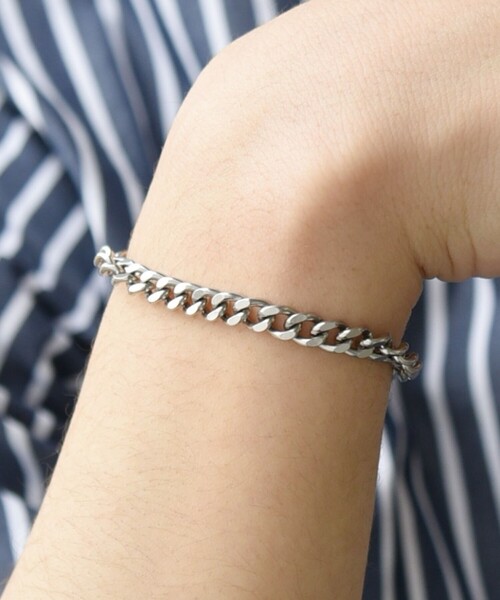 SHIPS any（シップス エニィ）の「SHIPS any: サージカルステンレス ブレスレット◇（ブレスレット・メンズ・ストーン/ホワイト系/ホワイト/ライトホワイト・ONE SIZE）」の7枚目の写真