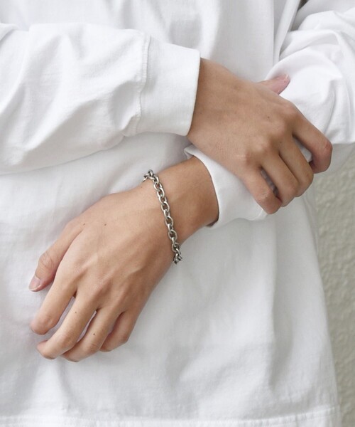 SHIPS any（シップス エニィ）の「SHIPS any: サージカルステンレス ブレスレット◇（ブレスレット・メンズ・ストーン/ホワイト系/ホワイト/ライトホワイト・ONE SIZE）」の8枚目の写真