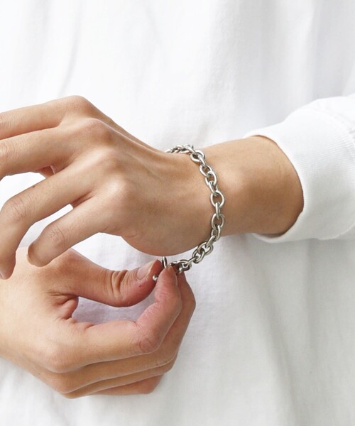 SHIPS any（シップス エニィ）の「SHIPS any: サージカルステンレス ブレスレット◇（ブレスレット・メンズ・ストーン/ホワイト系/ホワイト/ライトホワイト・ONE SIZE）」の9枚目の写真