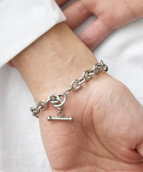 SHIPS any（シップス エニィ）の「SHIPS any: サージカルステンレス ブレスレット◇（ブレスレット・メンズ・ストーン/ホワイト系/ホワイト/ライトホワイト・ONE SIZE）」の10枚目の写真