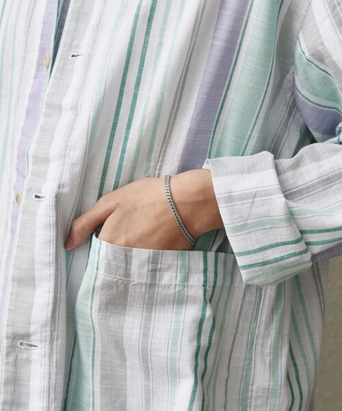 SHIPS any（シップス エニィ）の「SHIPS any: サージカルステンレス ブレスレット◇（ブレスレット・メンズ・ストーン/ホワイト系/ホワイト/ライトホワイト・ONE SIZE）」の11枚目の写真