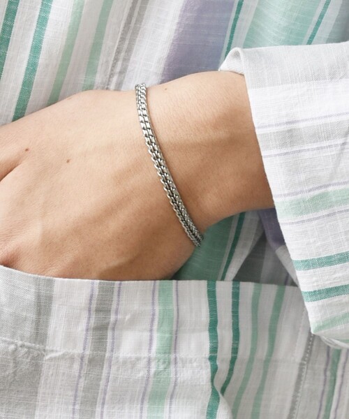 SHIPS any（シップス エニィ）の「SHIPS any: サージカルステンレス ブレスレット◇（ブレスレット・メンズ・ストーン/ホワイト系/ホワイト/ライトホワイト・ONE SIZE）」の12枚目の写真