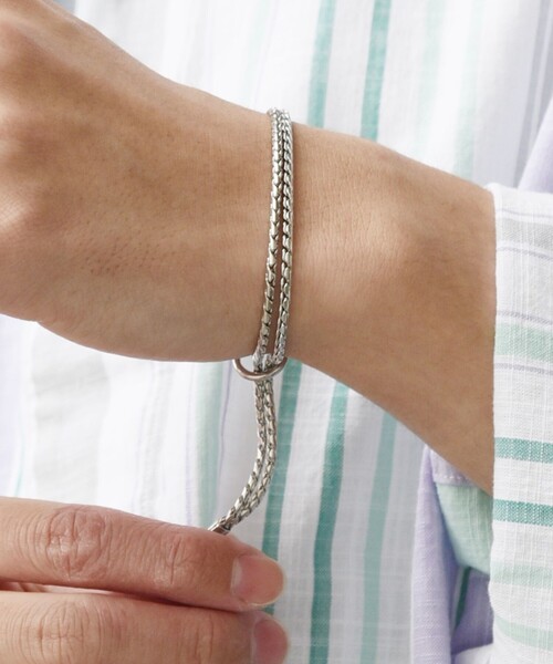 SHIPS any（シップス エニィ）の「SHIPS any: サージカルステンレス ブレスレット◇（ブレスレット・メンズ・ストーン/ホワイト系/ホワイト/ライトホワイト・ONE SIZE）」の13枚目の写真