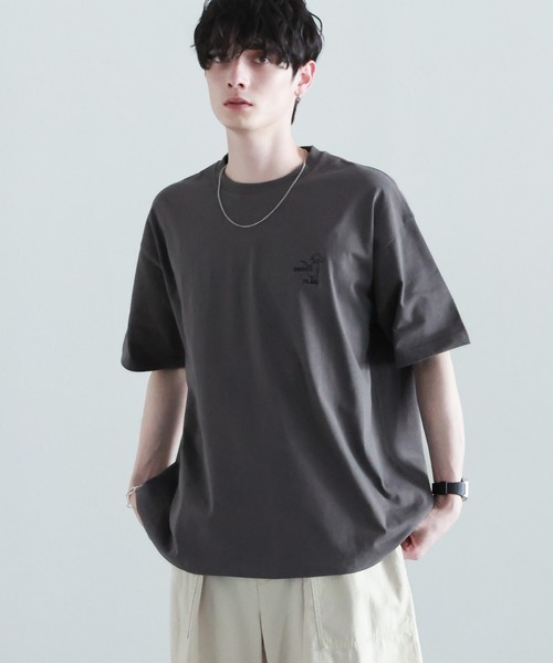 セール】天竺/ワンポイント刺繍Tシャツ（Tシャツ/カットソー