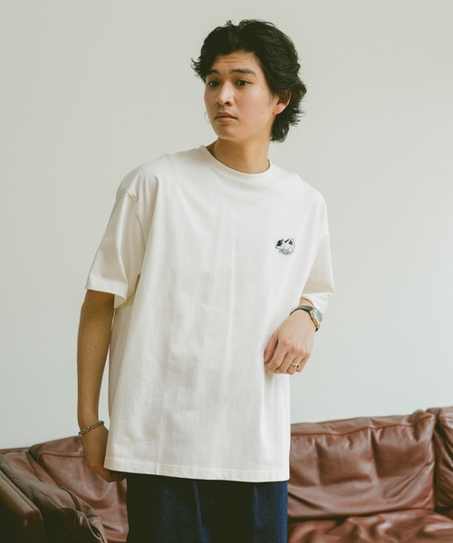 RAGEBLUE(レイジブルー)の「天竺/ワンポイント刺繍Tシャツ(Tシャツ/カットソー・メンズ・ライトブルー/ブラック/ダークグレー/ホワイト・SMALL/MEDIUM/LARGE)」の8枚目の写真