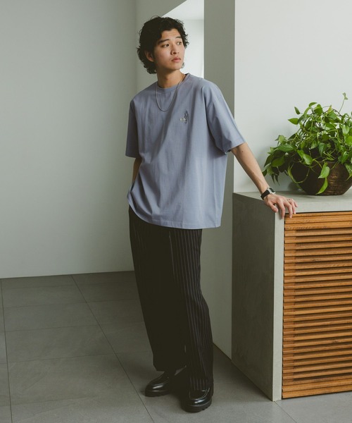 RAGEBLUE(レイジブルー)の「天竺/ワンポイント刺繍Tシャツ(Tシャツ/カットソー・メンズ・ライトブルー/ブラック/ダークグレー/ホワイト・SMALL/MEDIUM/LARGE)」の12枚目の写真