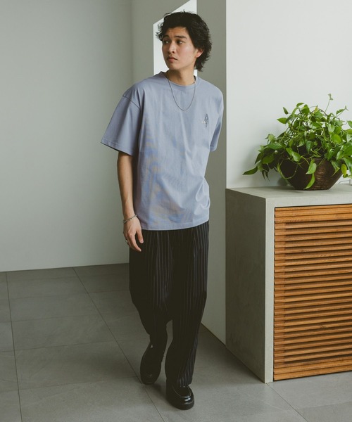 RAGEBLUE(レイジブルー)の「天竺/ワンポイント刺繍Tシャツ(Tシャツ/カットソー・メンズ・ライトブルー/ブラック/ダークグレー/ホワイト・SMALL/MEDIUM/LARGE)」の13枚目の写真