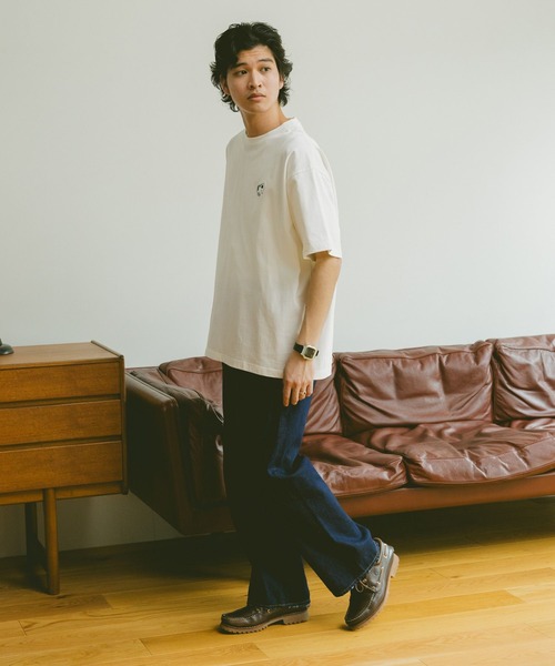 RAGEBLUE(レイジブルー)の「天竺/ワンポイント刺繍Tシャツ(Tシャツ/カットソー・メンズ・ライトブルー/ブラック/ダークグレー/ホワイト・SMALL/MEDIUM/LARGE)」の5枚目の写真