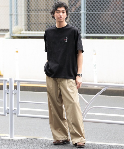 セール】天竺/ワンポイント刺繍Tシャツ（Tシャツ/カットソー