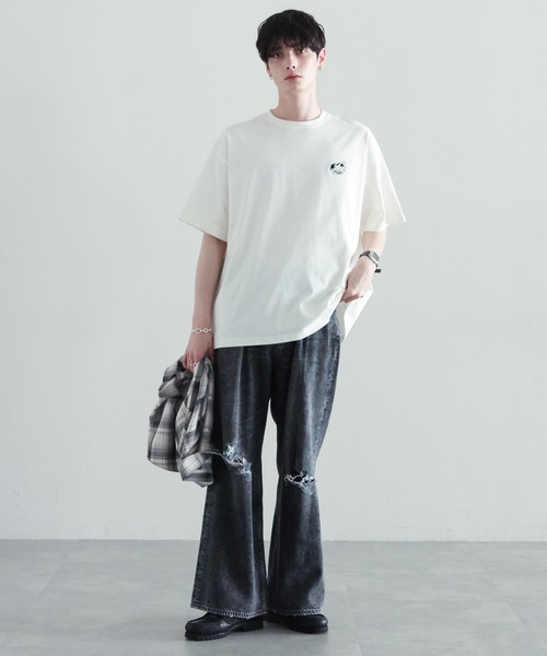 RAGEBLUE(レイジブルー)の「天竺/ワンポイント刺繍Tシャツ(Tシャツ/カットソー・メンズ・ライトブルー/ブラック/ダークグレー/ホワイト・SMALL/MEDIUM/LARGE)」の18枚目の写真