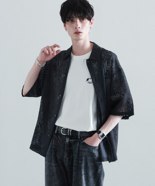 RAGEBLUE(レイジブルー)の「天竺/ワンポイント刺繍Tシャツ(Tシャツ/カットソー・メンズ・ライトブルー/ブラック/ダークグレー/ホワイト・SMALL/MEDIUM/LARGE)」の21枚目の写真