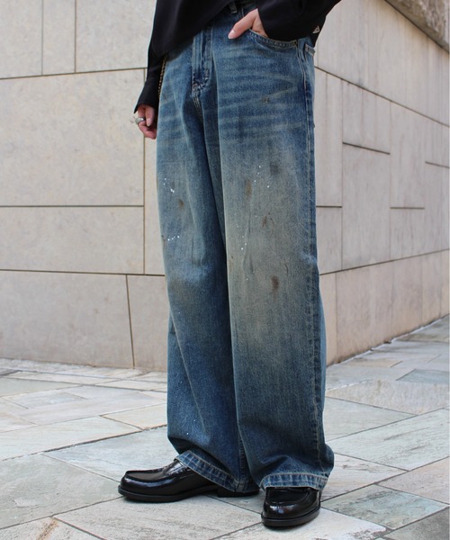 Noen（ノエン）の「ペイントバギーデニムパンツ（デニムパンツ・メンズ・ブルー・MEDIUM/LARGE）」の6枚目の写真