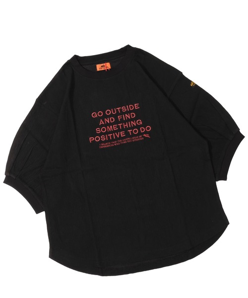 KRIFF MAYER Lady's Collection（クリフメイヤーレディースコレクション）の「【綿100%】楊柳刺繍Tシャツ（Tシャツ/カットソー・レディース・ナチュラル/カラフル/ブルー/イエロー/グレー/ブラック・MEDIUM/LARGE）」の2枚目の写真