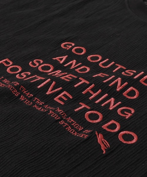 KRIFF MAYER Lady's Collection（クリフメイヤーレディースコレクション）の「【綿100%】楊柳刺繍Tシャツ（Tシャツ/カットソー・レディース・ナチュラル/カラフル/ブルー/イエロー/グレー/ブラック・MEDIUM/LARGE）」の13枚目の写真