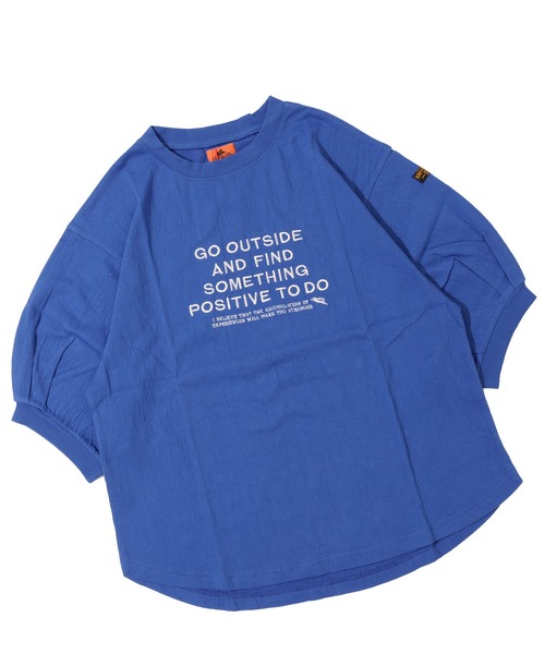 KRIFF MAYER Lady's Collection（クリフメイヤーレディースコレクション）の「【綿100%】楊柳刺繍Tシャツ（Tシャツ/カットソー・レディース・ナチュラル/カラフル/ブルー/イエロー/グレー/ブラック・MEDIUM/LARGE）」の19枚目の写真