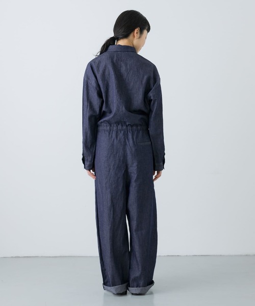 かぐれ（カグレ）の「コットンリネンデニムオールインワン（サロペット