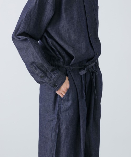 かぐれ（カグレ）の「コットンリネンデニムオールインワン（サロペット