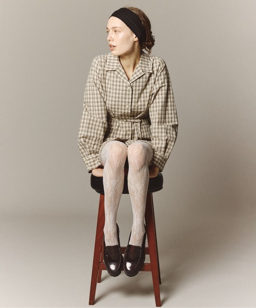 PUBLIC TOKYO（パブリックトウキョウ）の「オープンカラーミニシャツワンピ（シャツワンピース・レディース・グレー/ベージュ・FREE）」の21枚目の写真