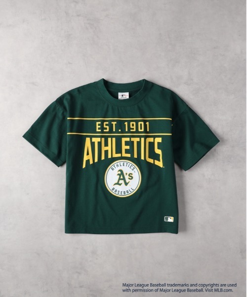 Right-on(ライトオン)の「MLB(エムエルビー)【キッズ】チームロゴTシャツ(Tシャツ/カットソー・キッズ・グリーン/ブルー/ホワイト・150/140/130/120/160)」の2枚目の写真