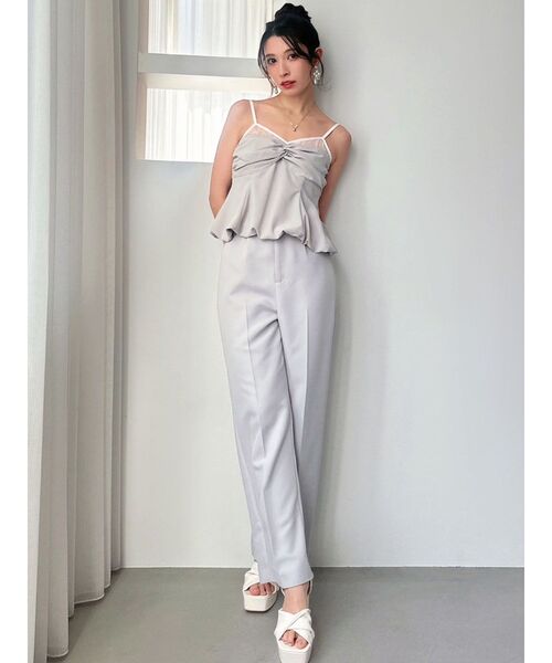 RESEXXY（リゼクシー）の「ベーシックストレートパンツ【セットアップ着用可能】（その他パンツ・レディース・ブラック/ホワイト/ライトグレー・FREE）」の7枚目の写真