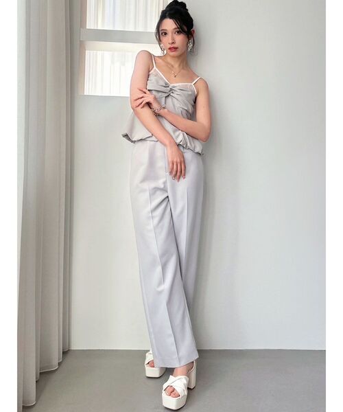 RESEXXY（リゼクシー）の「ベーシックストレートパンツ【セットアップ着用可能】（その他パンツ・レディース・ブラック/ホワイト/ライトグレー・FREE）」の8枚目の写真