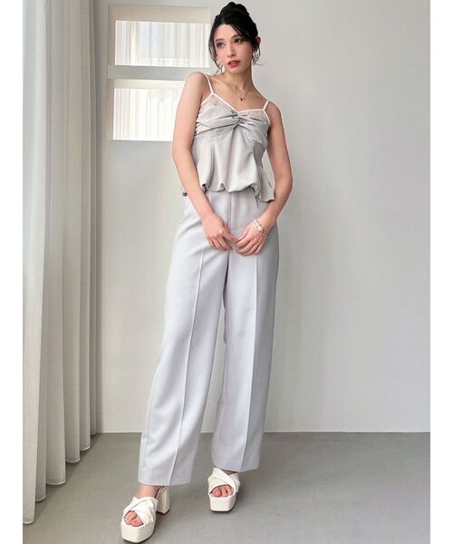 RESEXXY（リゼクシー）の「ベーシックストレートパンツ【セットアップ着用可能】（その他パンツ・レディース・ブラック/ホワイト/ライトグレー・FREE）」の9枚目の写真