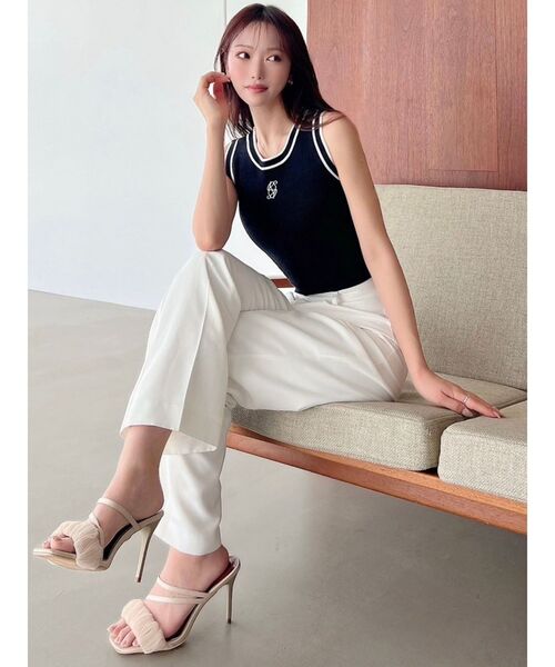 RESEXXY（リゼクシー）の「ベーシックストレートパンツ【セットアップ着用可能】（その他パンツ・レディース・ブラック/ホワイト/ライトグレー・FREE）」の13枚目の写真