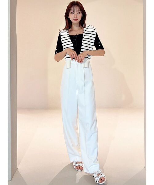 RESEXXY（リゼクシー）の「ベーシックストレートパンツ【セットアップ着用可能】（その他パンツ・レディース・ブラック/ホワイト/ライトグレー・FREE）」の22枚目の写真