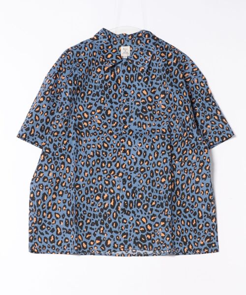 Revo.(レボ)の「【Revo.】ペイントレオパードパターンショートスリーブシャツ/メンズ(シャツ/ブラウス・メンズ・パープル/ホワイト/レッド・M/L)」の1枚目の写真