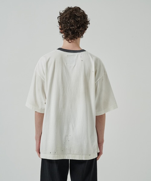 MIHARAYASUHIRO(ミハラヤスヒロ)の「【MIHARAYASUHIRO/ミハラヤスヒロ】SMILY FACE PRINTEDDISTRESSED TEE(Tシャツ/カットソー・メンズ・ホワイト/ブラック・48/46)」の7枚目の写真