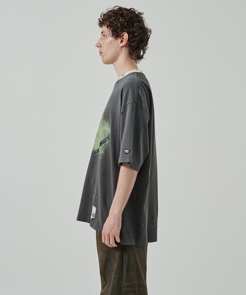 MIHARAYASUHIRO(ミハラヤスヒロ)の「【MIHARAYASUHIRO/ミハラヤスヒロ】SMILY FACE PRINTEDDISTRESSED TEE(Tシャツ/カットソー・メンズ・ホワイト/ブラック・48/46)」の11枚目の写真