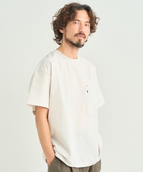 NANGA（ナンガ）の「DotAir COMFY TEE/ドットエア コンフィーティー（Tシャツ/カットソー・メンズ・ベージュ系その他/プラム/ブラック系その他/ブルー/ネイビー/グリーン・M/L/XL/S）」の2枚目の写真