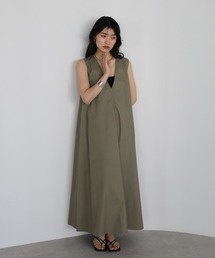 V neck volume flare one piece / Vネックボリュームフレアワンピース