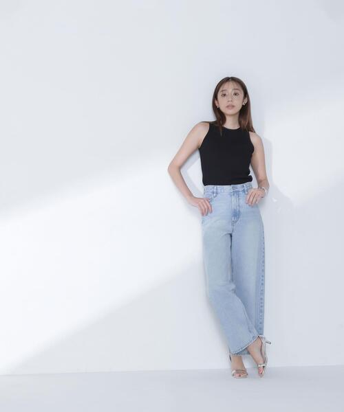 NATURAL BEAUTY BASIC（ナチュラルビューティーベーシック）の「◇アメスリリブニット（タンクトップ・レディース・ベージュ/ブラック/オフホワイト・FREE）」の14枚目の写真