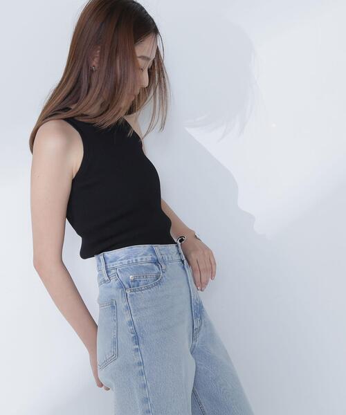 NATURAL BEAUTY BASIC（ナチュラルビューティーベーシック）の「◇アメスリリブニット（タンクトップ・レディース・ベージュ/ブラック/オフホワイト・FREE）」の15枚目の写真
