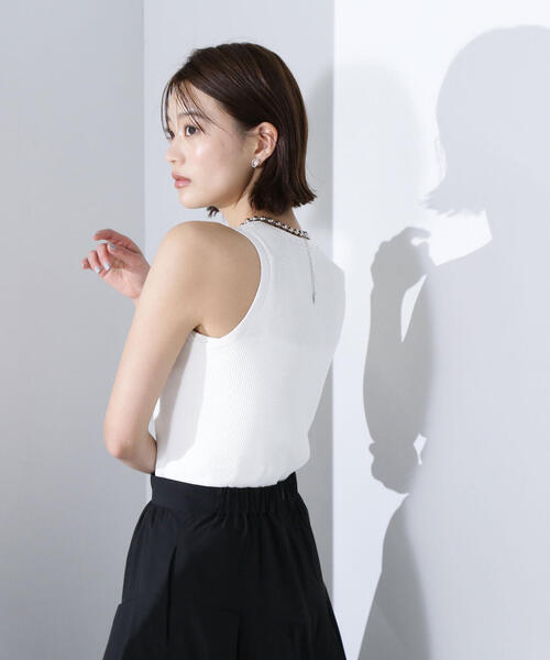 UN3D. ベーシックリブニットタンクトップ　アメスリ　新品 BASIC RIB KT TT / ベーシックリブニットタンクトップ（タンク