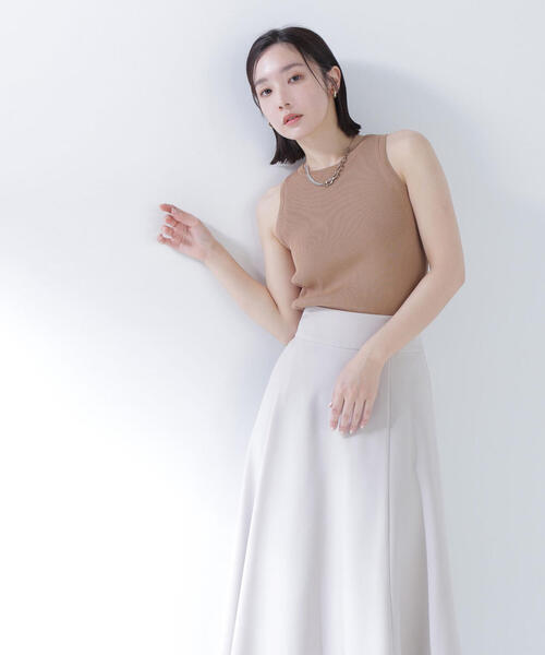NATURAL BEAUTY BASIC(ナチュラルビューティーベーシック)の「◇アメスリリブニット(タンクトップ・レディース・ベージュ/ブラック/オフホワイト・FREE)」の15枚目の写真