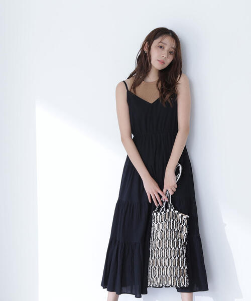 NATURAL BEAUTY BASIC(ナチュラルビューティーベーシック)の「◇アメスリリブニット(タンクトップ・レディース・ベージュ/ブラック/オフホワイト・FREE)」の9枚目の写真