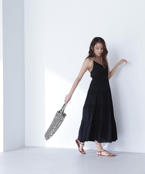 NATURAL BEAUTY BASIC(ナチュラルビューティーベーシック)の「◇アメスリリブニット(タンクトップ・レディース・ベージュ/ブラック/オフホワイト・FREE)」の8枚目の写真