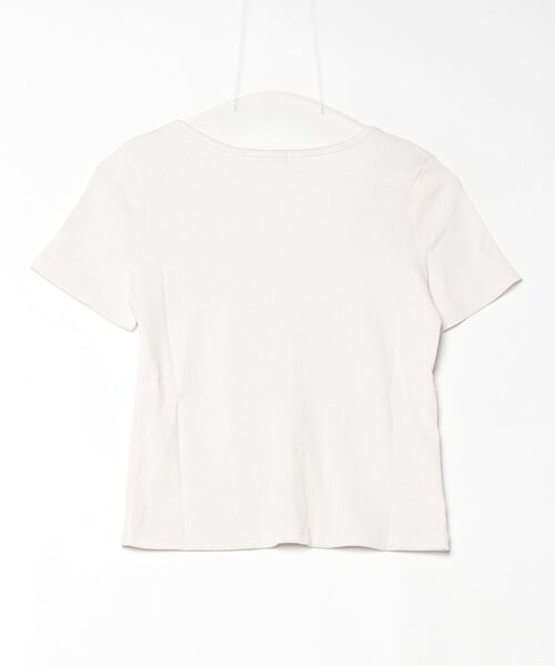 paravion(パラビオン)の「レイヤードリブリボンカットソー(Tシャツ/カットソー・レディース・ホワイト/グレー/ピンク・FREE)」の9枚目の写真