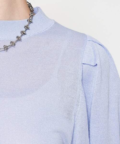 cloenc(クロエンス)の「【手洗い可】バルーンラメニットプルオーバー(ニット/セーター・レディース・ナチュラル/ブラック/パープル・02)」の13枚目の写真