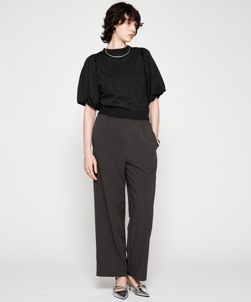 cloenc(クロエンス)の「【手洗い可】バルーンラメニットプルオーバー(ニット/セーター・レディース・ナチュラル/ブラック/パープル・02)」の14枚目の写真